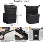 Purse Holder for Car,Car Purse Holder Between Seats,PU Leather Seat Back Organizer,Large Capacity Bag,Car Net Pocket Handbag Holder,Pet Barrier(Red)