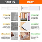 Lifewit 5 Pack Drawer Dividers 5" High, 13.5-22" Adjustable Clothes Organizers, Expandable Dresser Separators in Bedroom/Bath