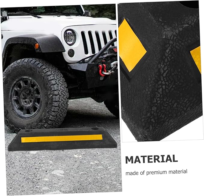 Rubber Garage Parking Stopper Tire Stops for Garage Floor Heavy Duty Wheel Block