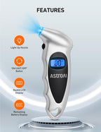 AstroAI Digital Tire Pressure Gauge 0-150PSI（Accurate in 0.1 Increments），4 Units for Car Truck Bicycle with Backlight LCD and Presta Valve Adaptor
