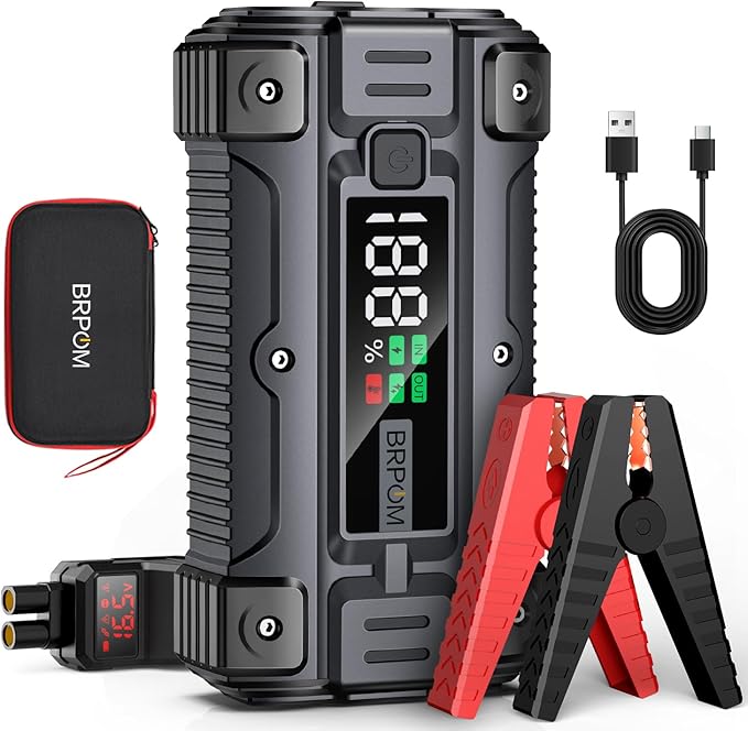 Car Jump Starter, 8000A Peak 26800mAh (Up to All Gas or 10.0L Diesel Engine, 50 Times) 12V Auto Booster Battery Charger Jump
