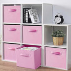 EBIGIC Storage bins collapsible storage bins,cube storage organizer （Pack of 3） 10.5 * 10.5 * 11 inch,For home and office Col