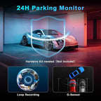 Dash Cam Front and Rear with 64GB SD Card, 4K Dash Camera for Cars with APP, 5G WiFi Car Camera, Built-in G-Sensor, 170° Wide