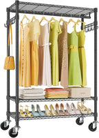 VIPEK R3 Plus Rolling Clothes Rack with Locking Wheels, Portable Closet for Hanging Clothes Heavy Duty Garment Rack with Adju
