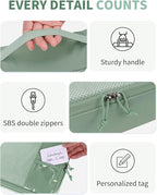 ECOHUB 6 Set Packing Cubes for Travel Durable Suitcase Organizer Bags Set with Personalized Tag Travel Essentials with Shoe B