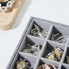 Stackable Jewelry Organizer Tray For Drawers,White Leather Small Earring Storage Tray,Bracelet And Necklace Display Box,Jewel