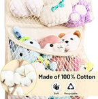 Wide Over The Door Stuffed Animal Storage, Cotton Toy Organizer for Plush Toys, Baby Supplies, Stuffed Animal Holder with 4 L