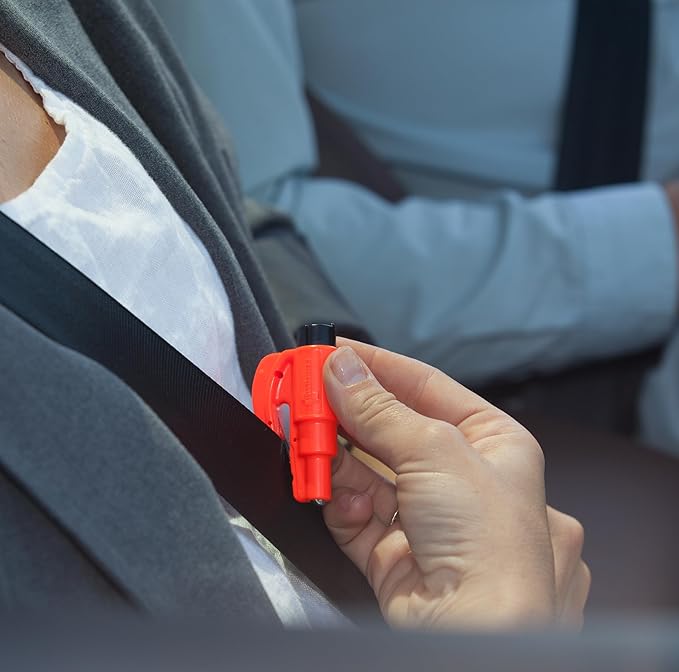 resqme The Original Compact Emergency Keychain Car Escape Tool, Seatbelt Cutter and Window Breaker, Made in USA, Pack of 2