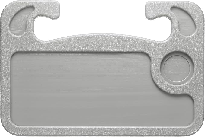 HARFINGTON 2 in 1 Car Steering Wheel Tray Car Food Trays Auto Steering Wheel Under Table Desk for Eating Food Drink Laptop Writing Work, Grey