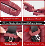 5pcs Car Seat Belt Buckler Cover, Silicon Anti-Scratch Seatbelt Buckler Protector Silencer Clip Holster for BMW Accessories, Car Interior Accessories for Men and Women (5pcs Light Brown)