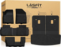 LASFIT Floor Mats & Cargo Liner with Backrest Mat for GMC Acadia 2017-2023 (Only Fit 7 Seats), All Weather TPE Custom Fit Floor Mats for Cars, 3 Rows Floor Liners Car Mats Full Set, Black