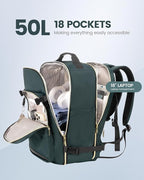 LOVEVOOK Travel Backpack for Women & Men 50L,Airline Approved Carry On Backpack Travel Essentials,TSA Carry on Luggage,Waterp
