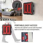 Hard Case First Aid Kit 408 Pcs - Wall Mountable Trauma Kit for Car, Home, Office & Truck - Comprehensive Large First Aid Sup