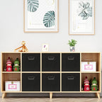 Yunkeeeper storage bins Cubes, Fabric Cube Organizer with Handle, Foldable Cube Bins for Cloth or Accessary Storage, 11x11x11