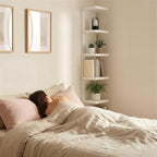 7 Tier Wall Shelf Unit & Lack Shelf, Versatile Floating Shelves for Wall, Bedroom Book Shelf, Vanity Display Shelves, Tall De