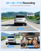 VIOFO A229 Ultra 3 Channel Dash Cam, Dual 4K + 1080P, 210° Fisheye Cabin Car Camera, Triple STARVIS 2 Sensors with Dual 4K HD