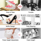 Neprock Shoes Organizer for Closet, Shoe Rack Organizador De Zapatos for Closet Organization, Shoe Slots Organizer Shoe Stora