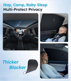 Wigoo 2026 Upgrade Tesla Model Y Juniper Side Window Sunshade [Ice-Crystal Cool, Suction No-Fall] Sun Block for Baby & Camping & Privacy Napping, 7PCS No Front Windshield for Model Y Juniper 2025-2026