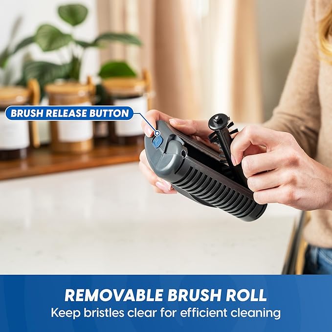 Vacmaster Pet Hair Cordless Hand Vacuum with Motorized Nozzle, 2-Speeds, LED Light, for Home & Car, Dusting Brush, Precision 