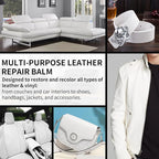Leather Recoloring Balm and Scratch Repair Kit, White Leather Restorer for Couches, Furniture, Car Seats, Leather Paint & Sta