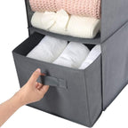 MAX Houser Hanging Shelf Closet Storage Organizer Removable Drawers ，Hanging Storage Organizer Hanging Sweater 2 Sock Underwe