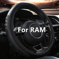 Yangday Leather Steering Wheel Cover for Dodge Ram 1500 2500 3500, 15.5-16 Inches Car Steering Wheel Cover with Anti-Slip Mas