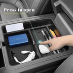 3PCS Center Console Organizer Compatible with Honda 2023-2025 2026 Pilot & 2024-2026 Passport & 2024 2025 Ridgeline Accessories Armrest Divider Hidden Box Organizer