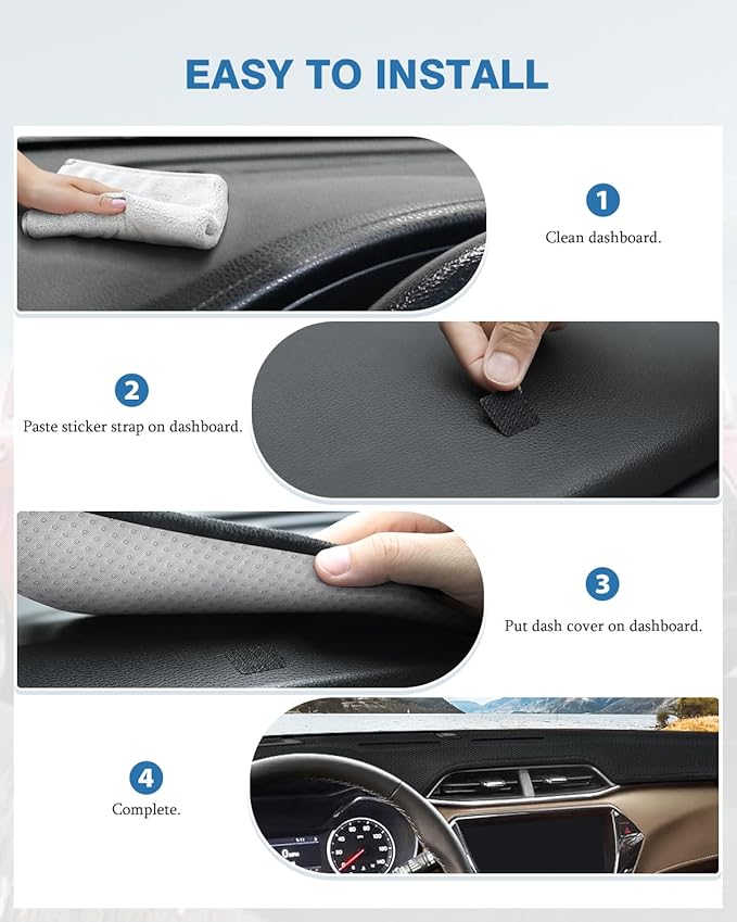 FIILINES Dash Cover for Chevrolet Trailblazer 2021-2025 LS/LT/RS/Activa, Dashboard Mat Cover Sunshade Nonslip Mesh Protector 
