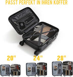 Compression Packing Cubes 8 Set, Dual Zipper Compression Packing Cubes for Travel, See-Through Mesh Packing Bags for Suitcase