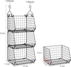 X-cosrack 3-Tier Hanging Storage Organizer for Closet, Laundry & Utility Room | Space Saving Shelves with 1.65" Hook & 5 S-Ho