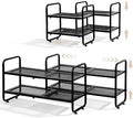 Expandable Shoe Rack - Shoe Stand Holder for Closet, Adjustable Shoe Shelf Storage, Stackable Long Shoe Stand Holder for Livi