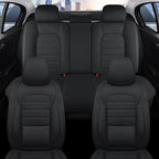 Car Seat Covers Full Set, 5Pcs Universal Leather Seat Covers for Cars, Waterproof Front and Rear Seat Covers Breathable Autom