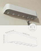 Kazai. Key Holder for Wall 'Tone' | Minimalist Key Hooks Design from Berlin | Modern Key Hanger with Metal Shelf | Key Hook W