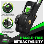 Rhino USA Retractable Ratchet Straps (4-Pack) - 1 Inch x 10 Feet (1,209lb Break Strength) - Auto Self Retracting Tie Down Straps for Truck, Cargo Trailer, Motorcycle, ATV, UTV - Black