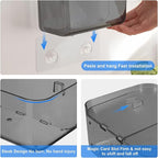 Diesisa 2pc Acrylic Wall Mount Organizer, Adhesive Cabinet Door Organizer,Acrylic Bathroom Shelves for Wall,No Drilling Hang 