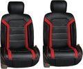FH Group Front Set Faux Leather Car Seat Cushions - 2 Pack Seat Covers for Cars Trucks SUV, Waterproof, Universal Fit Seat Co