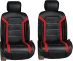 FH Group Front Set Faux Leather Car Seat Cushions - 2 Pack Seat Covers for Cars Trucks SUV, Waterproof, Universal Fit Seat Co