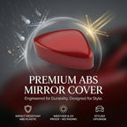 Left Driver Side Mirror Cover Cap Compatible with Mazda CX-5 2017-2023 (2nd Gen KF) | Soul Red Crystal Metallic (Code: 46V) - Deep Metallic Red | Direct Replacement - NOT for 2016.5 Old Body