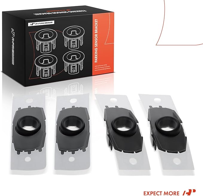 A-Premium 4-PC Rear Inner and Outer Parking Assist Sensor Retainer Bezels Compatible with Toyota Models - Tundra 2022 2023 20