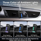 Smart Car Air Freshener, Car Air Freshener Diffuser with 3 Adjustable Light Modes, Rechargeable Aromatizante para Carro with 