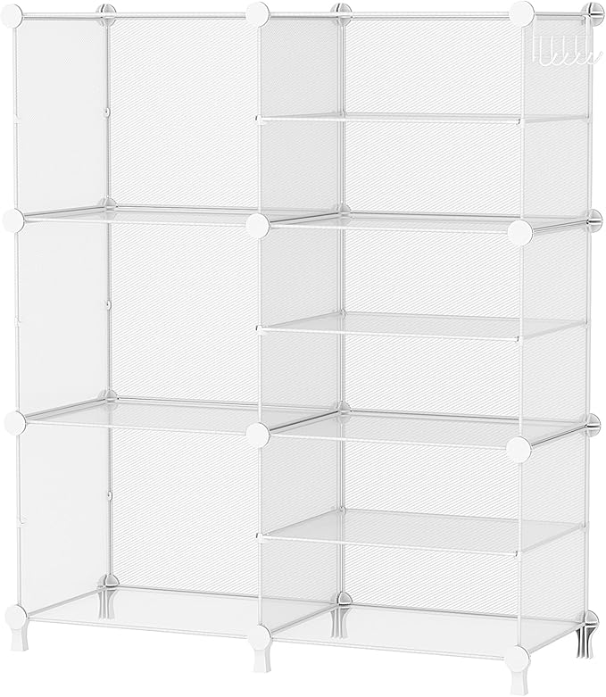 AWTATOS Closet Organizer 6 Cube Storage Shelves Portable Closet Clothes Organizers and Storage Stackable Cubby Shelving for C