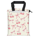 Car Trash Bag Large Hanging Can for Back of Seat, Cute Waterproof Car Garbage Bag for Vehicle, Travelling, Outdoor Cute Pink Cherry Bow