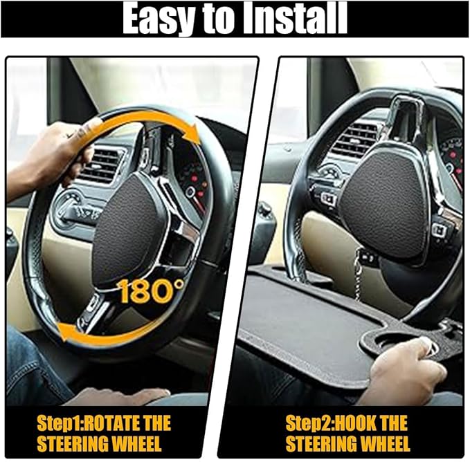 Steering Wheel Tray for Audi Q5 2018-2025 Q5 SQ5, Portable Auto Laptop Desk Mount Eating Table Driver Food Holder Seat Hook On Accessories