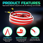 Blue Moon Eclipse 2 Pack 71 inch Car Led Hood Light Strip - Flexible Led Lights for Car that Includes A Mini Fuse Tap & 3/8 Terminal Connector - 12v Exterior Waterproof Daytime Running Lights (White)