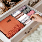 Criusia Drawer Organizer Clothes, 8 Pack Dresser Organizer for Underwear, Sock, Baby Clothes- Foldable Closet Organization an