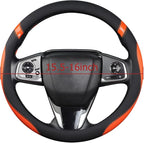 Cxtiy Pickup Truck Steering Wheel Cover –Universal Soft Leather Non-Slip Sporty Fashion Steering Wheel Grip Set for Women Gir