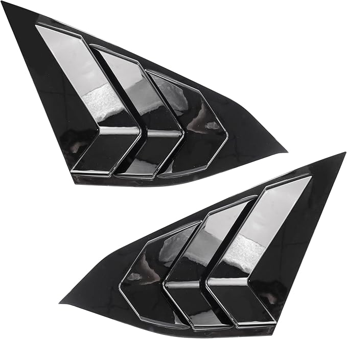 YINGTUU YINGTUU for Honda Accord Accessories 10th Gen 2018 2019 2020 2021 2022 Rear Window Louvers Blinds Trim-Glossy Black