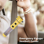 XhuangTech 4 in 1 Car Safety Hammer, Emergency Escape Tool Seat Belt Cutter with Car Window Breaker LED Flash Light Beacon Li