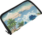 Car Tissue Holder Car Visor Organizer Tissue Box Holder for Car Sun Visor Organizer with Car Vehicle Accessories Essentials Interior for Women Men Blue Wave Palm Beach Cloud