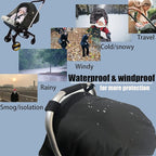 Car Seat Cover for Babies Winter - Baby Car Seat Covers Universal Cold Weather Shield,Warm and Cozy Carseat Covers Canopy Wat